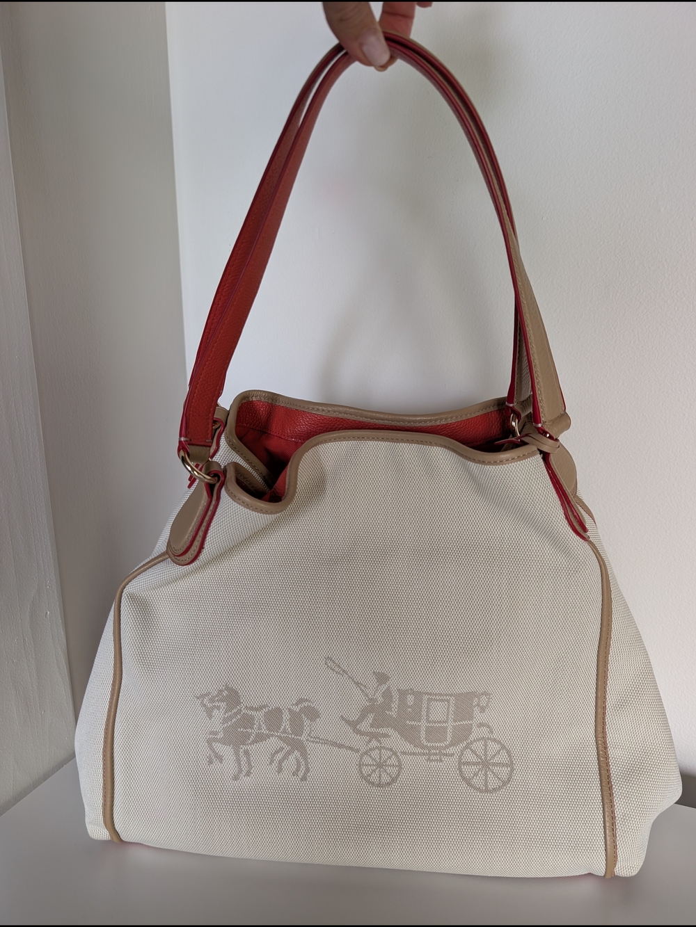 Coach Edie 31 Canvas Leather Shoulder Bag - Picture 2 of 13